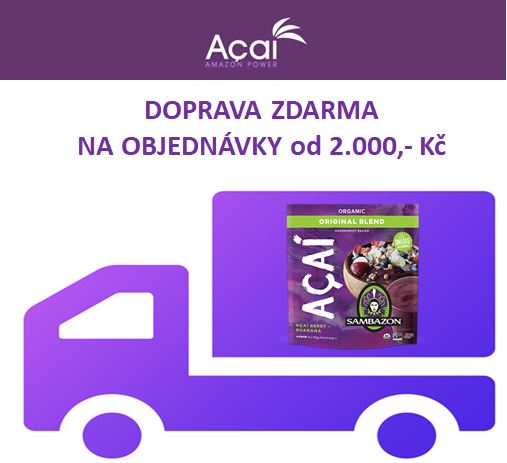 doprava acai zdarma od 2.000,- Kč