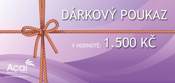 dárkový poukaz na nákup acaí